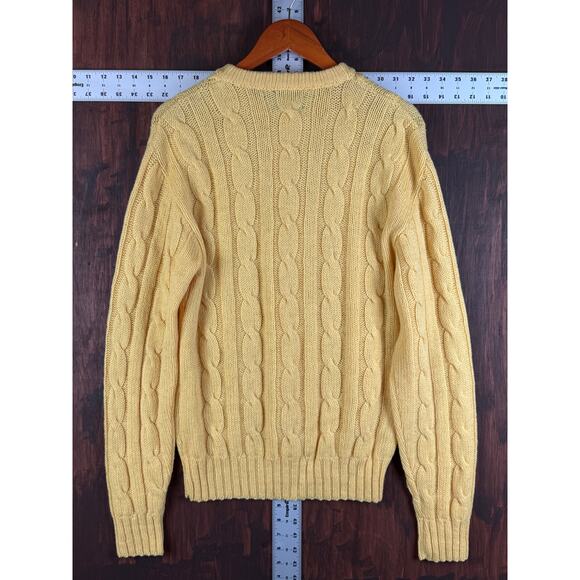 Pendleton Pure Virgin Wool Crewneck Sweater Pullover Vintage Yellow Mens Medium - Picture 6 of 6